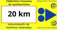 Pancarte FFVélo parcours 20 km