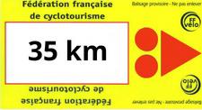 Pancarte FFVélo parcours 35 km